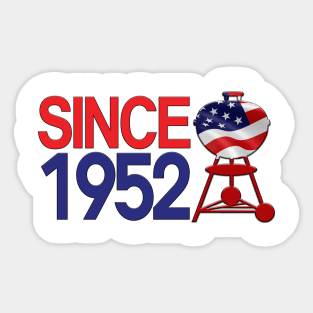 Grill Giants Since1952 USA Front Print Sticker